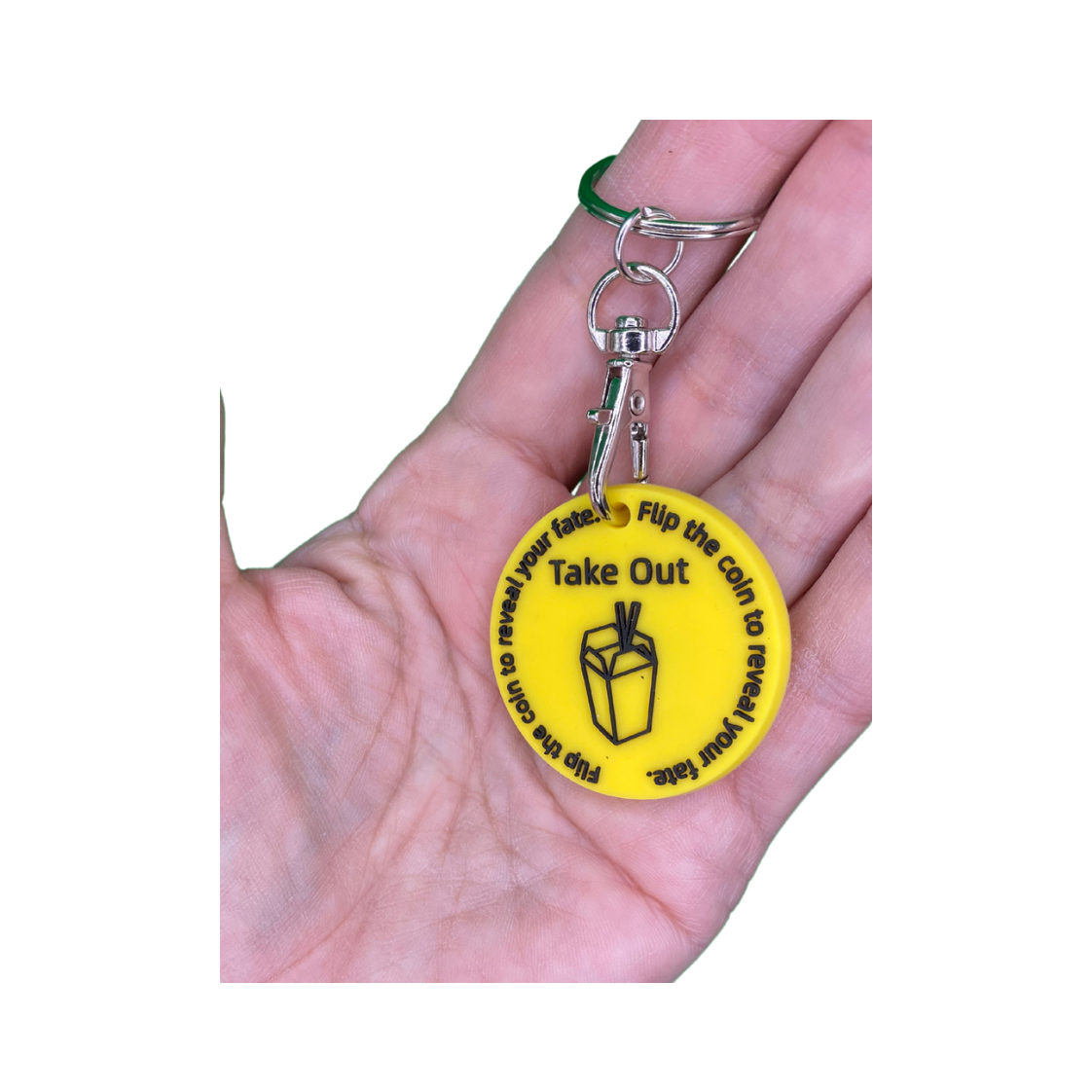 birthday card with takeout decision coin gift