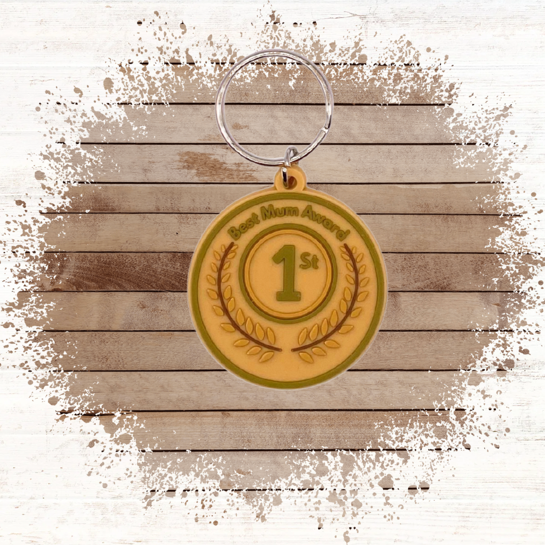 Mum Birthday birthday card with medal Keyring gift