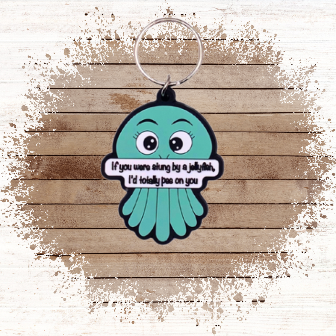 Bestie birthday card with jellyfish Keyring gift