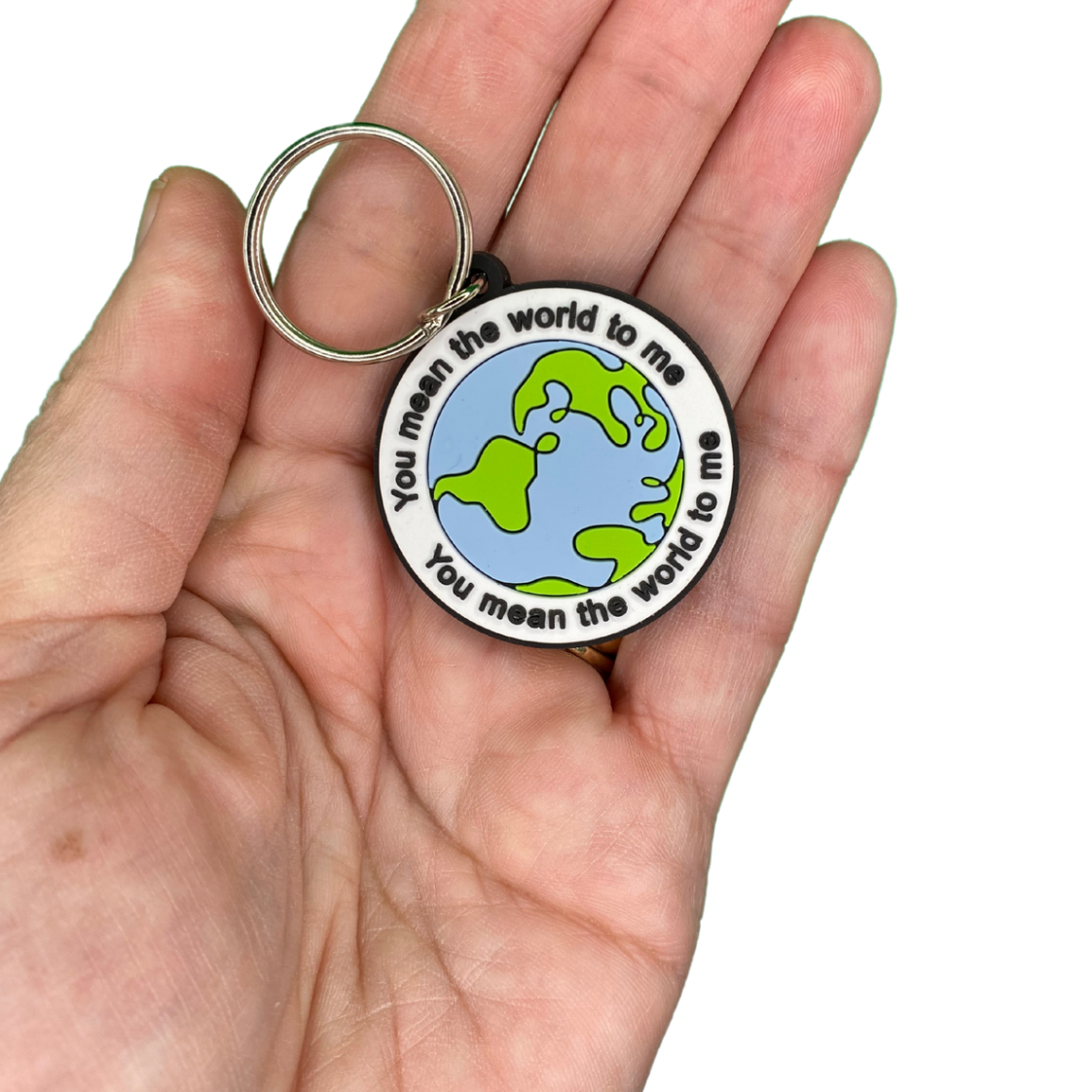 Birthday card with world Keyring gift