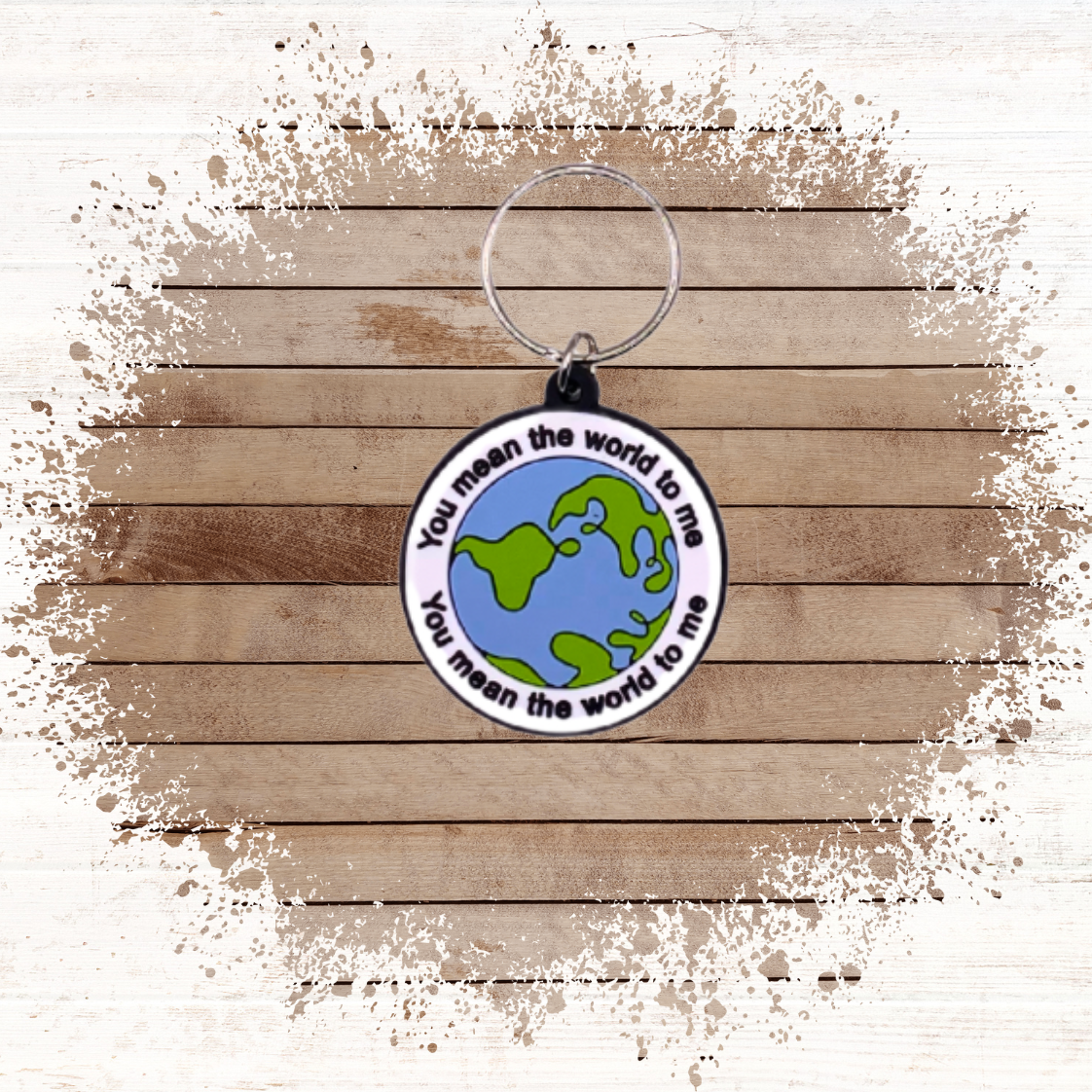 Birthday card with world Keyring gift