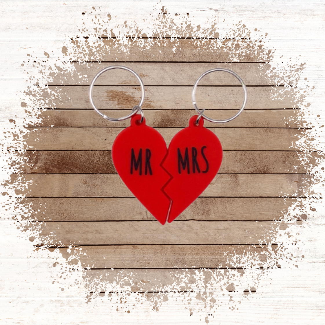 Anniversary card with his and hers Keyring gifts