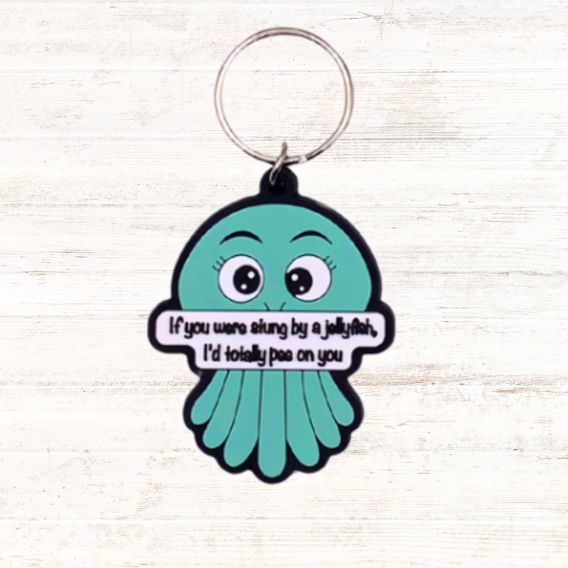 Bestie birthday card with jellyfish Keyring gift