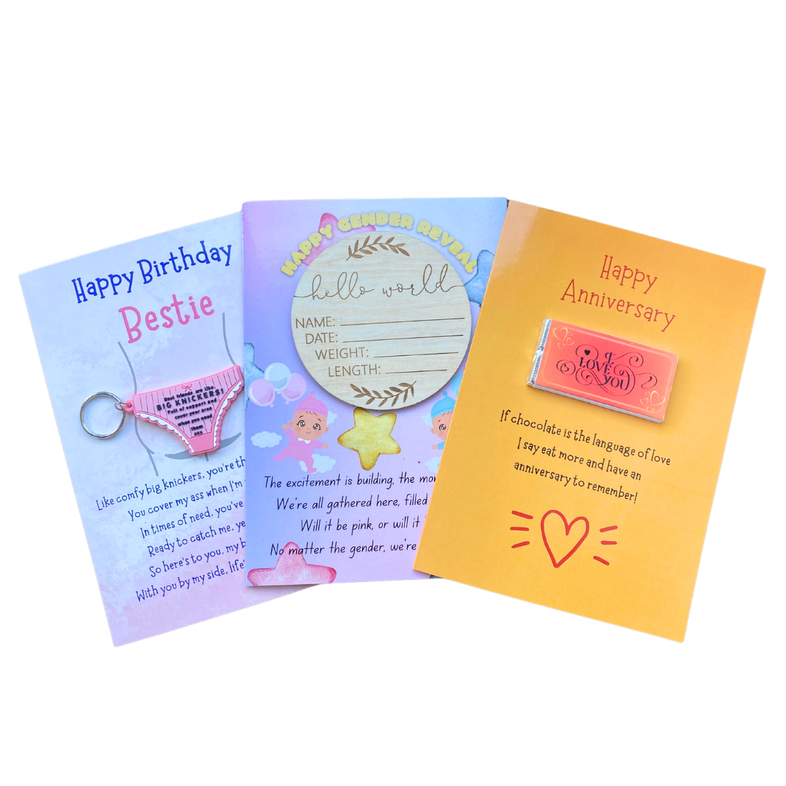 Bestie birthday card with jellyfish Keyring gift