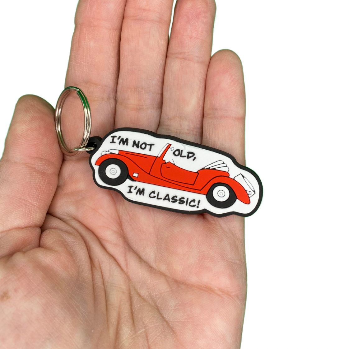 General birthday with classic car Keyring gift