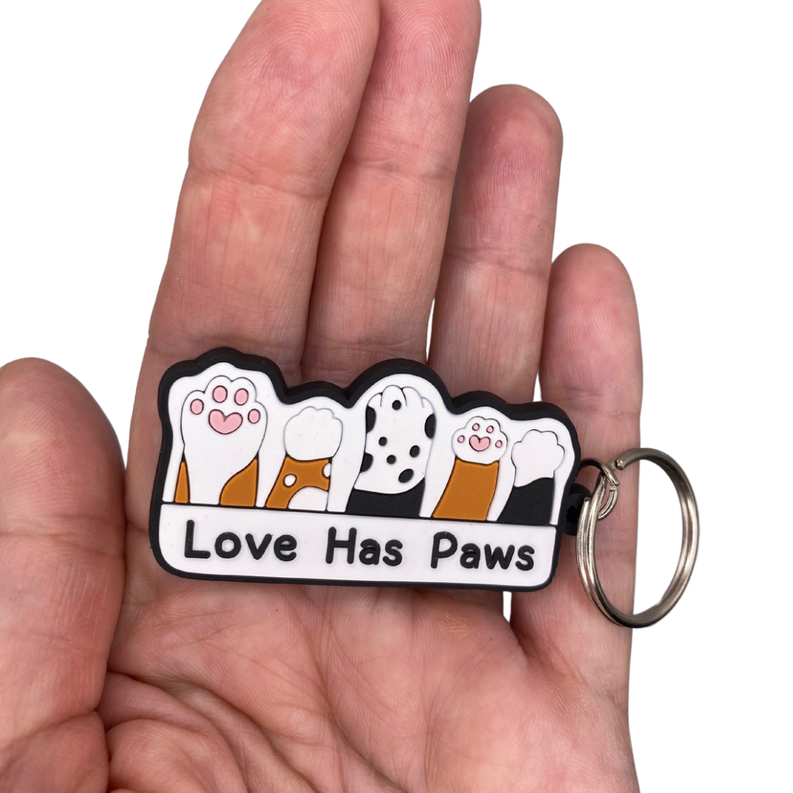 Dog Dad Birthday card with paws Keyring gift