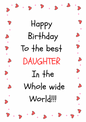 Daughter birthday