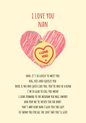 Hello Nan from bump card with heart Keyring gift