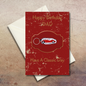 Dad birthday card with classic car Keyring gift