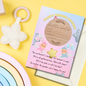 Gender card with a Hello Workd memory plaque