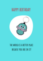 Friend birthday card with jellyfish Keyring gift