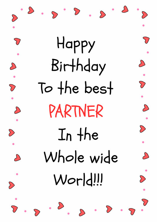 Partner birthday