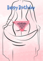 birthday card with big knickers Keyring gift