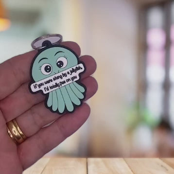 Anniversary card with jellyfish Keyring gift
