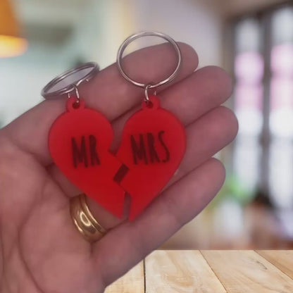 Anniversary card with his and hers Keyring gifts