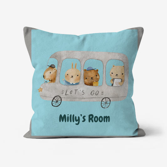 Children’s personalised cushions in faux suede