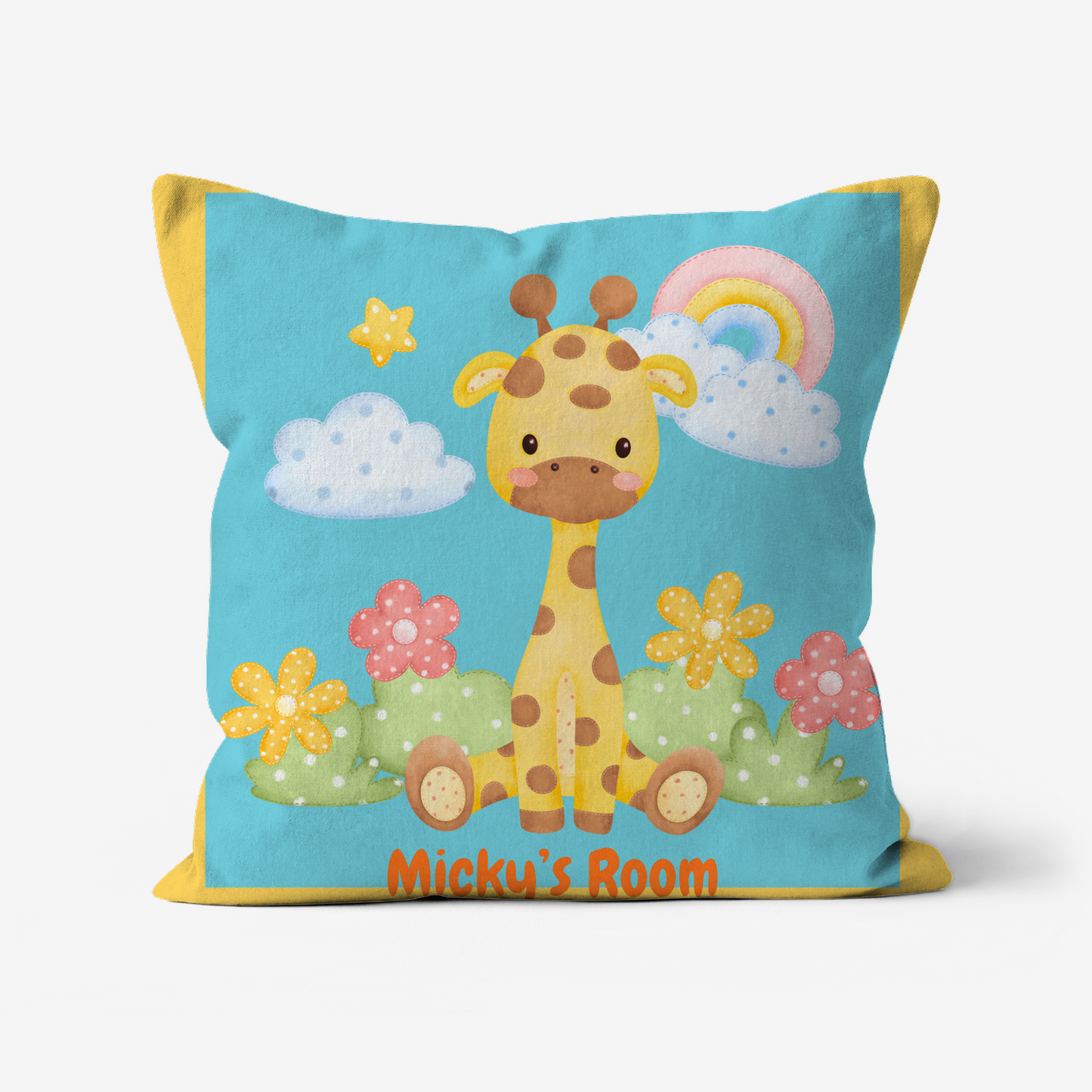 Children’s personalised cushions in faux suede